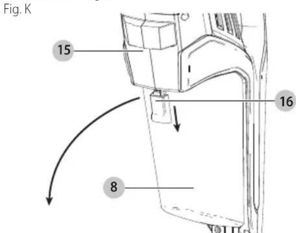 BLACK & DECKER HFEK520J - To empty the dust canister (Fig. K, L, M, O) - 1