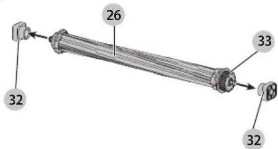 BLACK & DECKER HFEK520J - Removing and cleaning the rotary brushes (Fig. S, T, U, V, W) - 3