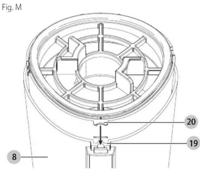 BLACK & DECKER HFEK520J - To empty the dust canister (Fig. K, L, M, O) - 3