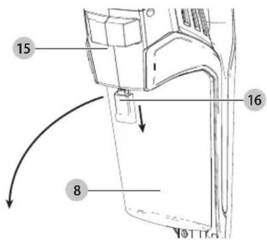 BLACK & DECKER HFEK520J - Para vinciar el recipiente de polvo (Fig. K, L, M, O) - 1