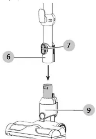 BLACK & DECKER HFEK520J - Assemblage (fig. b, c) - 1