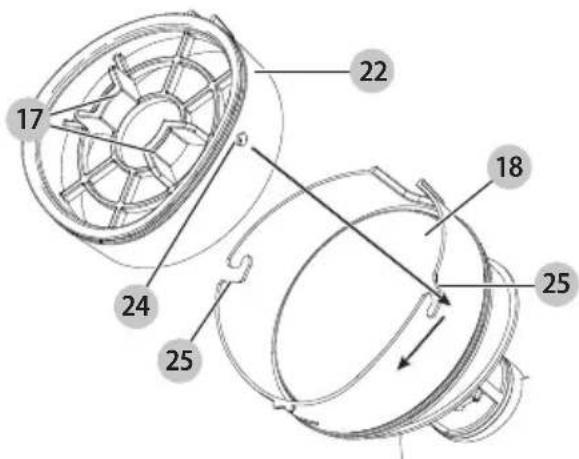 BLACK & DECKER HFEK520J - Cleaning the filters (Fig. K, L, O, P - R) - 3