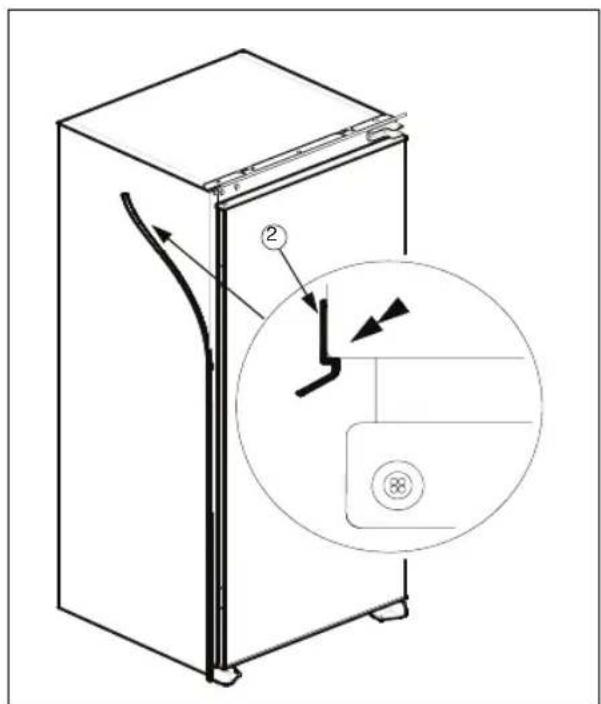 HOTPOINT H55RM1110K1 - Installation instructions and door reversibility for versions with Rail hinges - 5