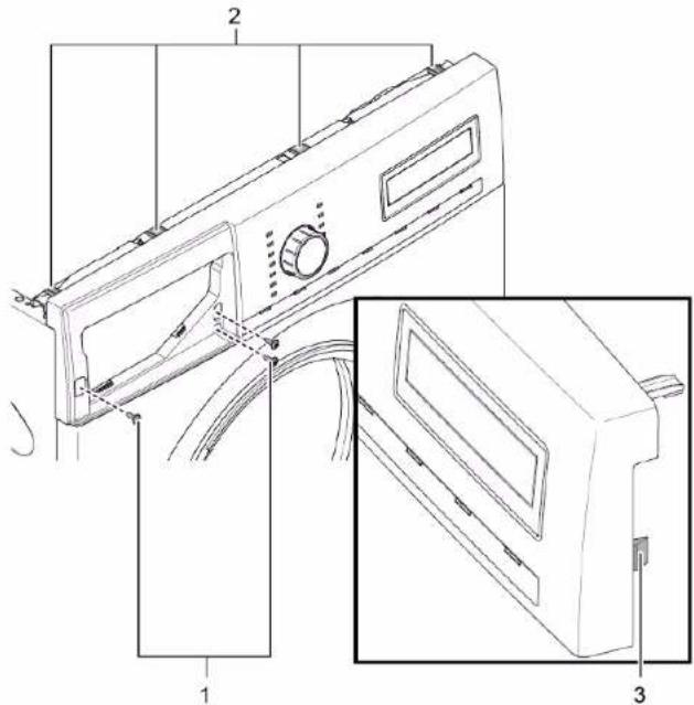 BOSCH Serie 8 WAV28M93 - Demontering av instrumentpanel - 1