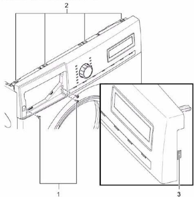 BOSCH Serie 8 WAV28M93 - Smontaggio del pannello comandi - 1
