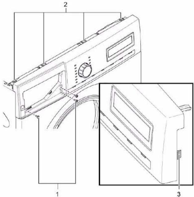 BOSCH Serie 8 WAV28K43 - Bedieningspaneel verwijderen - 1