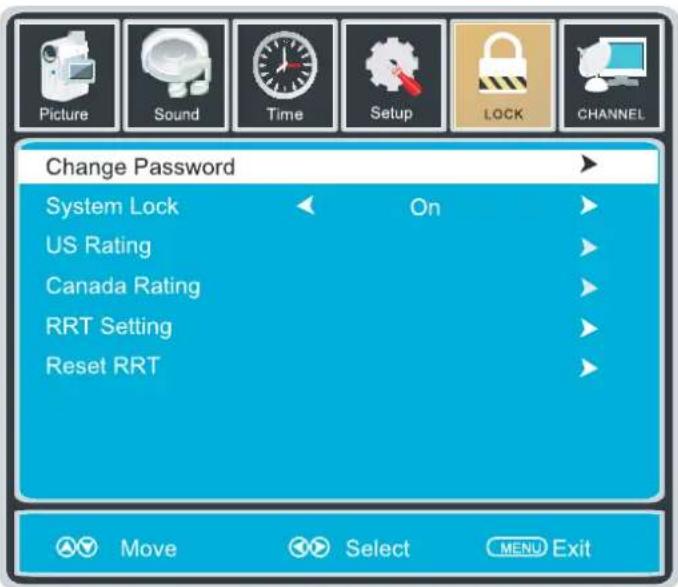 Proscan PLDED5030ACRK - VERROUILLAGE MENU - 1