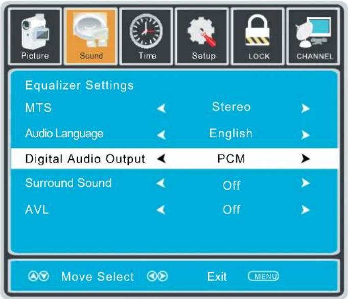 Proscan PLDED5030ACRK - SOUND MENU - 1