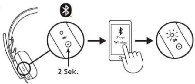 LOGITECH Zone Wireless - PAIRING ÜBER BLUETOOTH® - 3