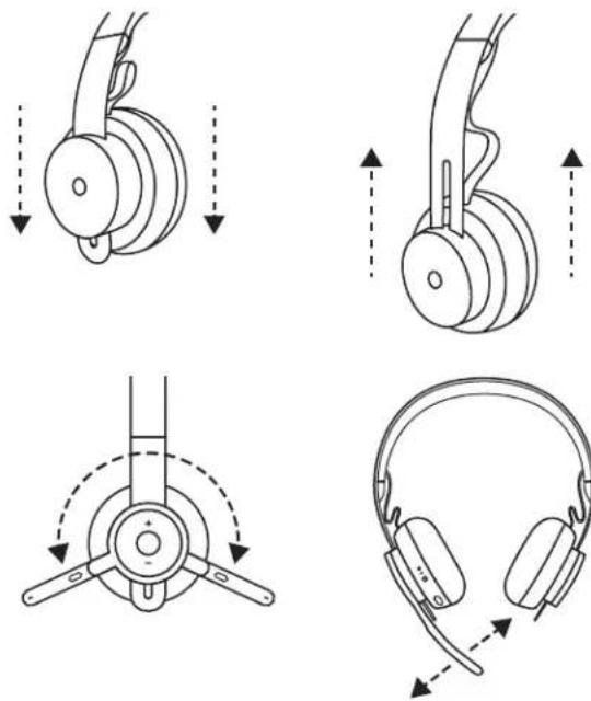 LOGITECH Zone Wireless - EINSTELLEN DES MIKROFONBÜGELS - 1