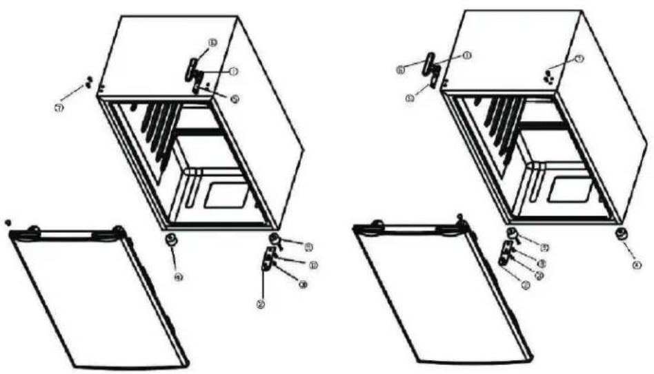 Igloo FR465IE - ➢ Reversing the Door Swing of Your Appliance - 1
