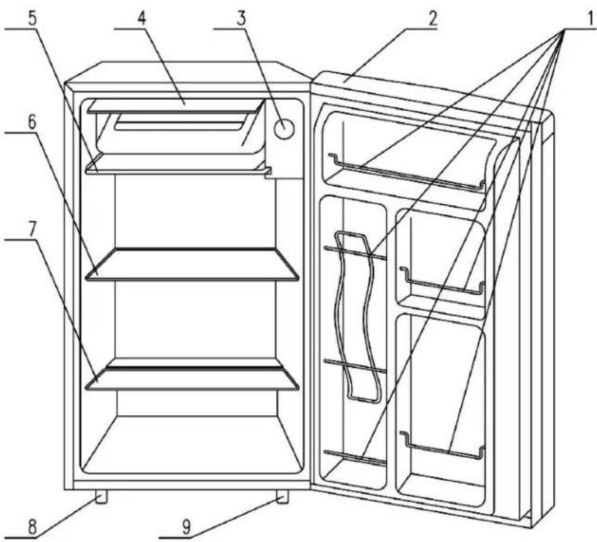 Igloo FR465IE - PIÈCES ET CARACTÉRISTIQUES - 1