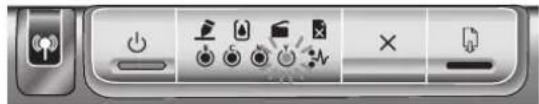 HP Business Inkjet 1200DN - Control panel light pattern Explanation and recommended action - 13