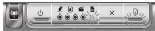 HP Business Inkjet 1200DN - LED-Leuchtmuster auf dem Bedienfeld Erklärung und empfohlene Aktionen - 5