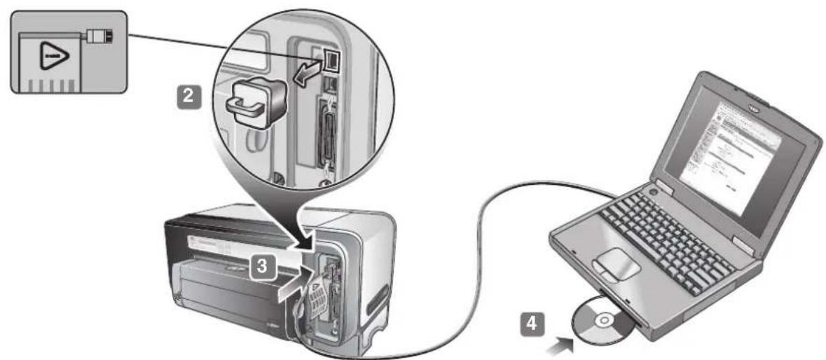 HP Business Inkjet 1200DN - Punto 7: Collegare il cavo di alimentazione e accendere la stampante. - 7