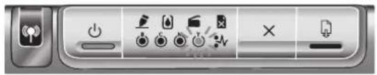 HP Business Inkjet 1200DN - Schema delle spie del pannello di controllo Spiegazione e azione consigliata - 5