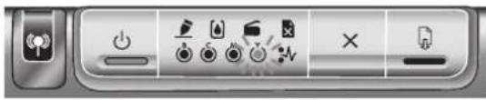 HP Business Inkjet 1200DN - Lichtpatroon van het bedieningspaneel Uitleg en uit te voeren handeling - 5
