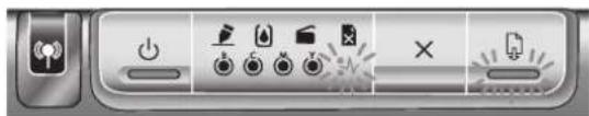 HP Business Inkjet 1200DN - Control panel light pattern Explanation and recommended action - 5