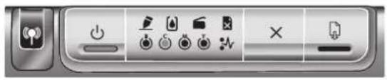 HP Business Inkjet 1200DN - Schema delle spie del pannello di controllo Spiegazione e azione consigliata - 4