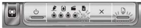HP Business Inkjet 1200DTWN - LED-Leuchtmuster auf dem Bedienfeld Erklärung und empfohlene Aktionen - 5