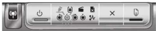 HP Business Inkjet 1200DTWN - Interpreting control panel lights - 8