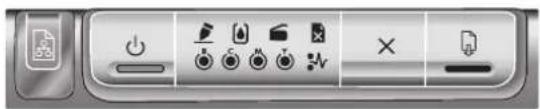 HP Business Inkjet 1200DTWN - LED-Leuchtmuster auf dem Bedienfeld Erklärung und empfohlene Aktionen - 2