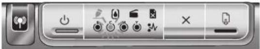 HP Business Inkjet 1200DTN - Schema delle spie del pannello di controllo Spiegazione e azione consigliata - 10