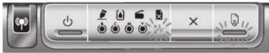 HP Business Inkjet 1200DTN - Schema delle spie del pannello di controllo Spiegazione e azione consigliata - 5