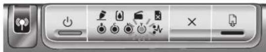 HP Business Inkjet 1200DTN - Schema delle spie del pannello di controllo Spiegazione e azione consigliata - 13