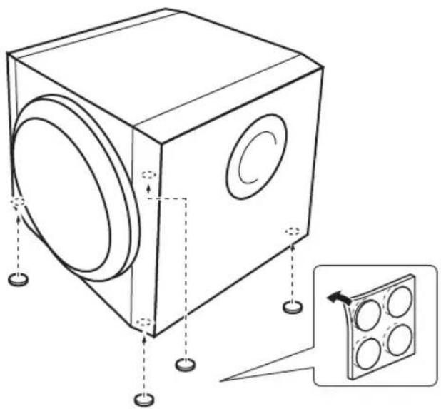 YAMAHA YSTSW216 - Use the non-skid pads - 1