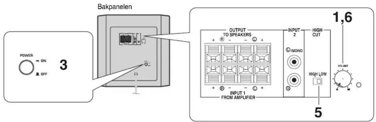 YAMAHA YSTSW216 - INPUT1 (FROM AMPLIFIER)-ansluttingar - 1
