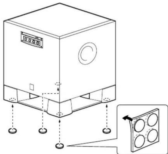 YAMAHA YSTSW315 - Utilización de las al Mohadillas antideslizantes - 1