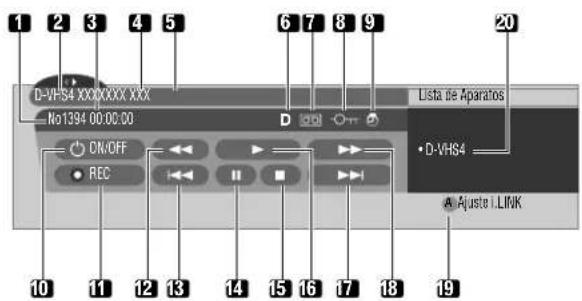 D-VHS4 XXXXXXX XXX No1394 00:00:00 D-VOH54 REC D-VOH54 A Ajuste I.LINK