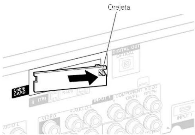 Orejeta Cable CARD DIGITAL OUT OPTICAL (TS) S400 INPUT 1 COMPONENT VIDEO DB/PB CR/PR VIDEO R AUDIO-L INPUT 1 OUTPUT 1