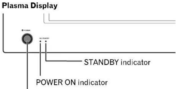 Plasma Display STANDBY indicator POWER ON indicator