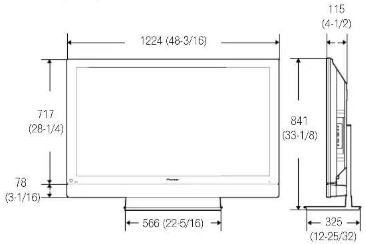 PIONEER PDP5070HD - Dimensions - 2