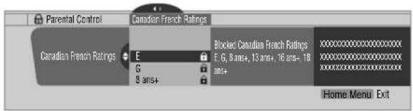 PIONEER PDP5070HD - Setting Canadian French ratings - 1