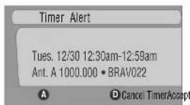 PIONEER PDP5070HD - When scheduled reminder is due (auto-tune is OFF) - 2