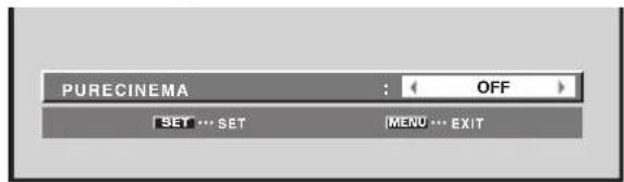 PIONEER PRO810HD - Use the  buttons to select the desired [PURECINEMA] mode. - 1