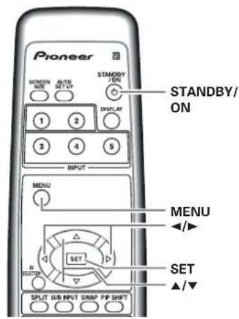 PIONEER PRO810HD - Ajuste del idioma de visualización en pantalla - 2