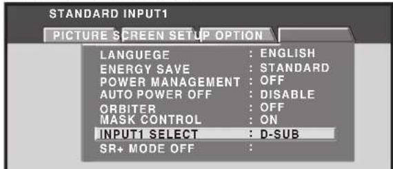 PIONEER PRO810HD - Setting INPUT1 SELECT - 5