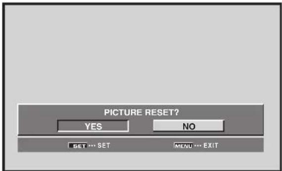 PIONEER PRO810HD - Returning to the Original Picture Adjustment Values - 3
