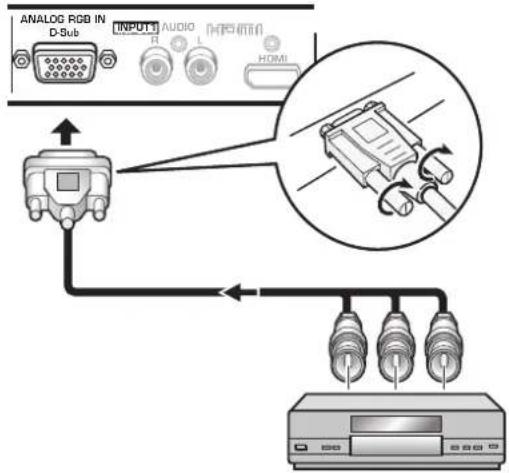 PIONEER PRO810HD - Cas du raccordement à ANALOG RGB IN (INPUT1) — - 1