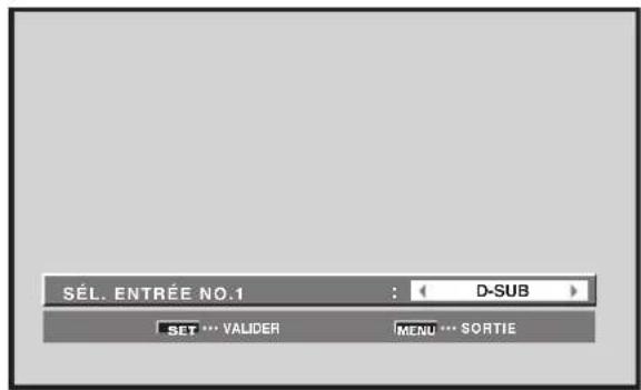 PIONEER PRO810HD - Paramétrage de ENTRée NO.1 SELECT - 6