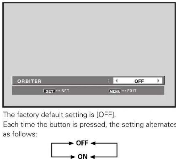 PIONEER PRO810HD - Setting the Orbiter (ORBITER) - 6