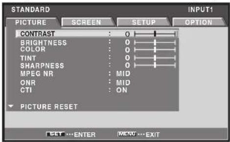 PIONEER PRO810HD - Regarding menu displays - 2