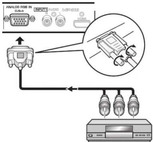 PIONEER PRO810HD - Connection to AV component equipped with component video jacks - 1