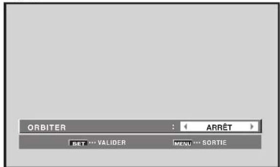 PIONEER PRO810HD - Réglage de l'orbiteur (ORBITER) - 6