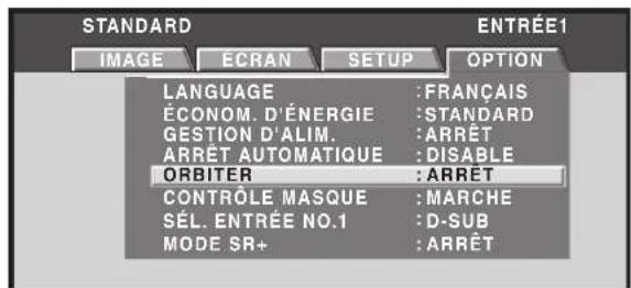 PIONEER PRO810HD - Réglage de l'orbiteur (ORBITER) - 5
