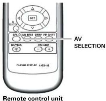 PIONEER PRO810HD - Setting AV SELECTION - 1